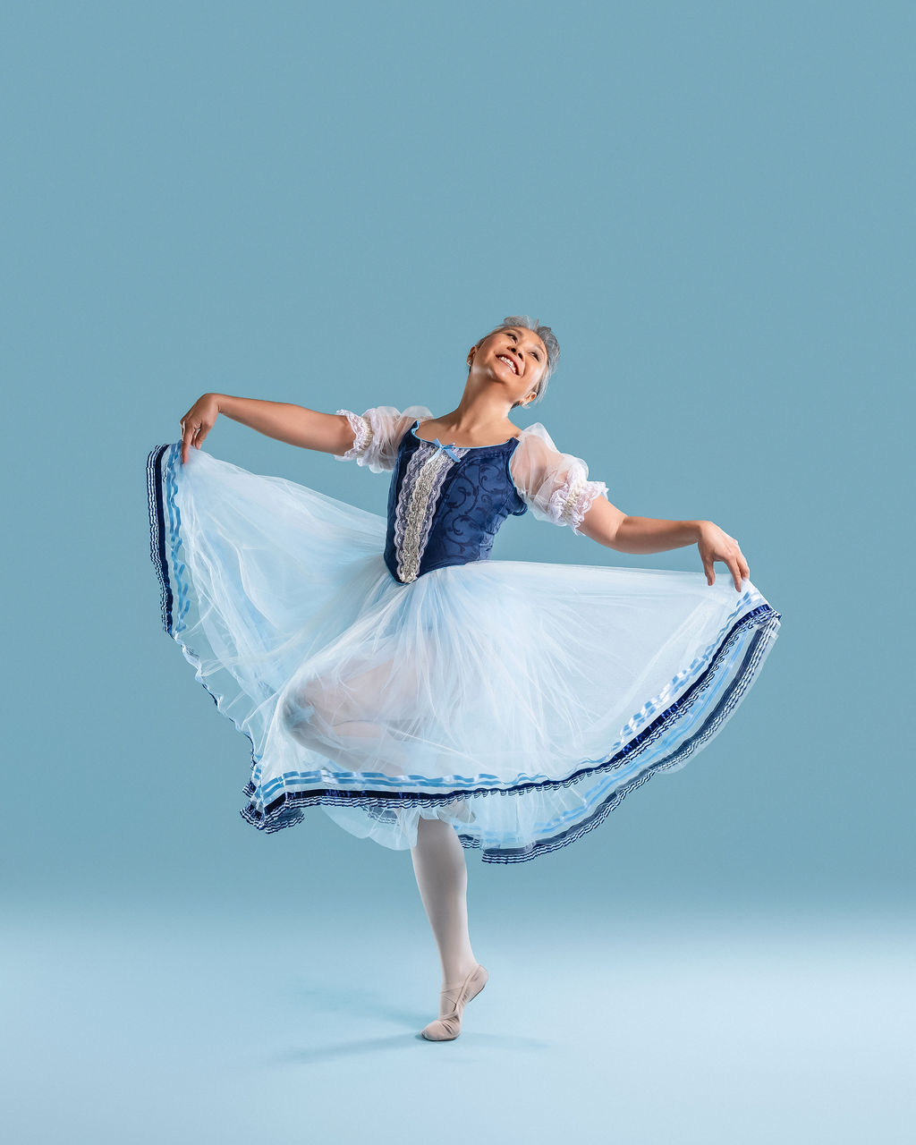 Dancer in expressive contemporary movement