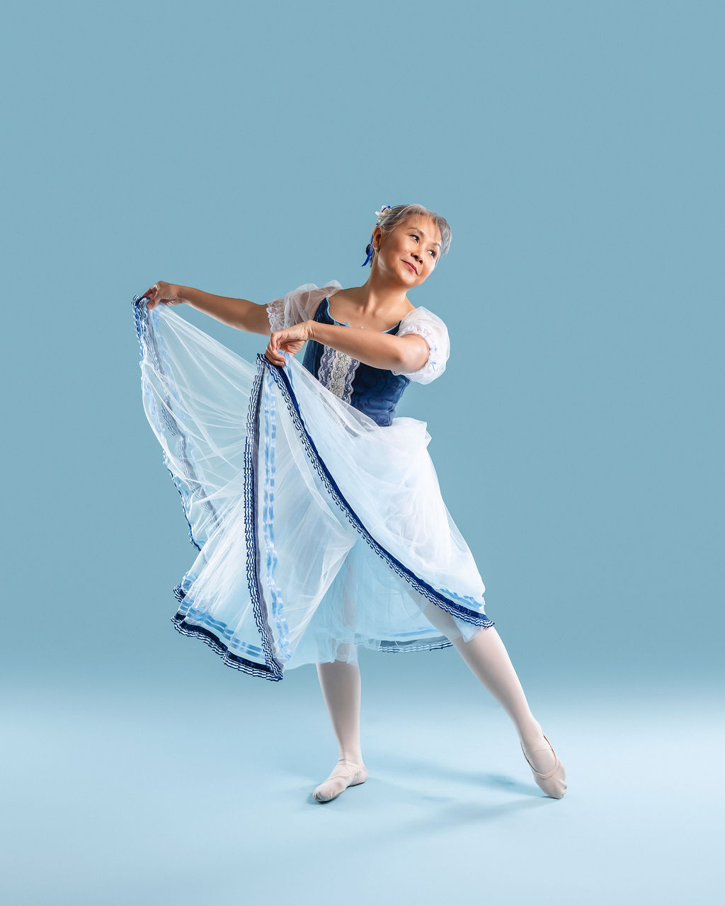 Dancer in theatrical pose